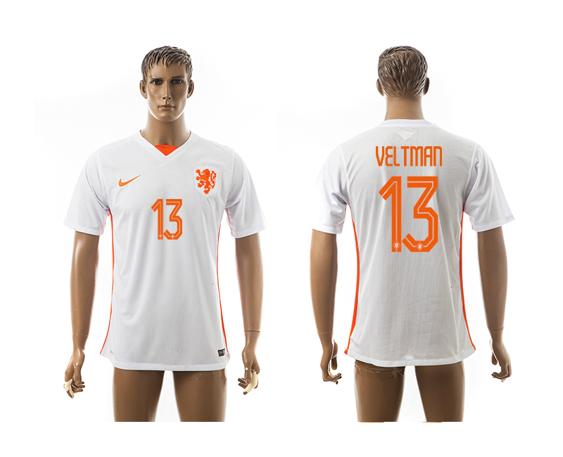 2015-16 Netherlands 13 Vel Tman Away Thailand Jersey