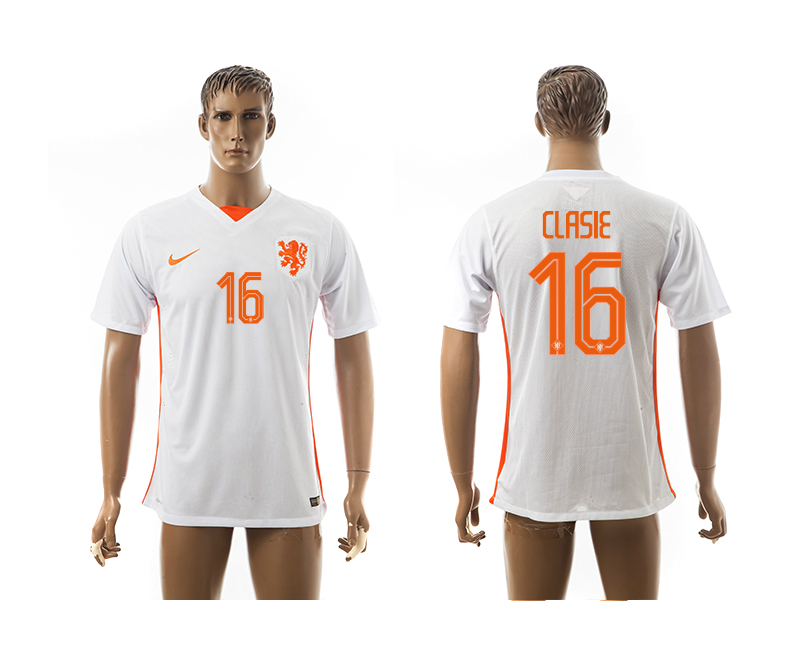 2015-16 Netherlands 16 Clasie Away Thailand Jersey