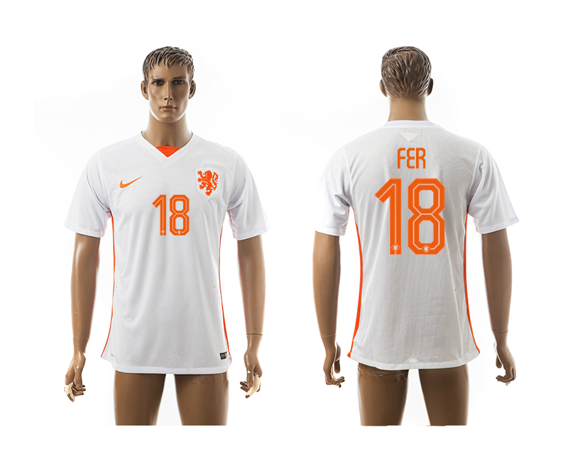 2015-16 Netherlands 18 Fer Away Thailand Jersey