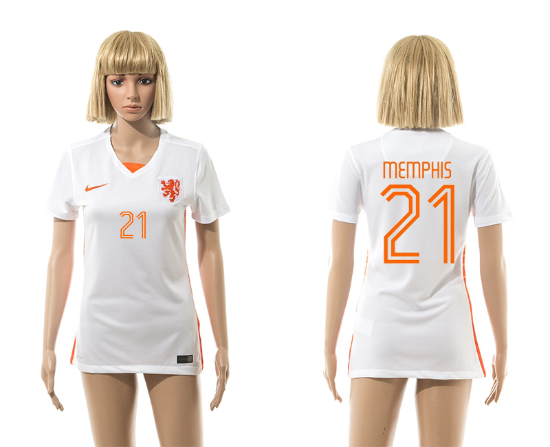 2015-16 Netherlands 21 Memphis Away Women Jersey