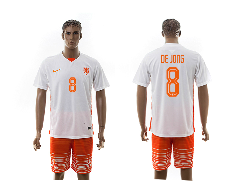 2015-16 Netherlands 8 De Jong Away Jersey