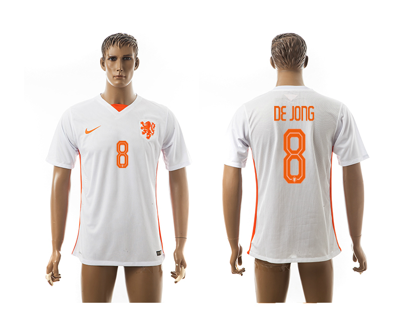 2015-16 Netherlands 8 De Jong Away Thailand Jersey