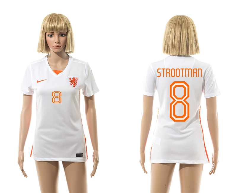 2015-16 Netherlands 8 Strootman Away Women Jersey