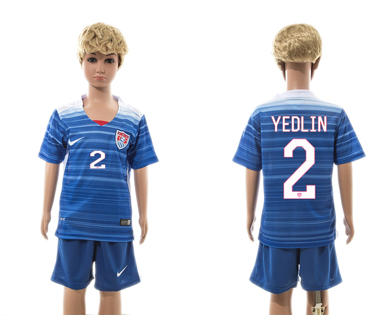 2015-16 USA 2 Yedlin Away Youth Jersey