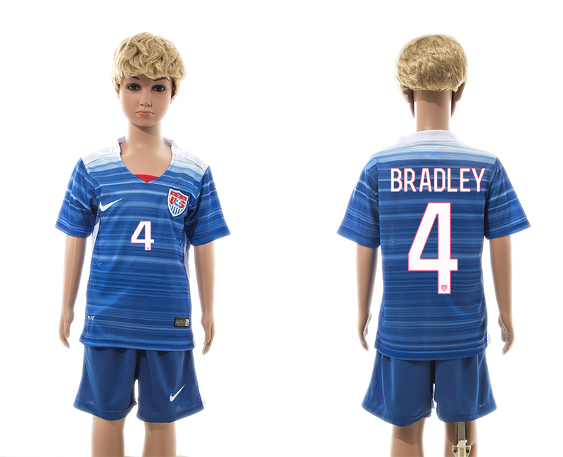 2015-16 USA 4 Bradley Away Youth Jersey