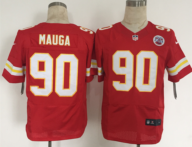 Nike Chiefs 90 Mauga Red Elite Jersey