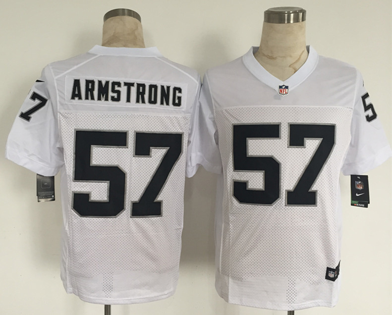 Nike Raiders 57 Armstrong White Elite Jersey