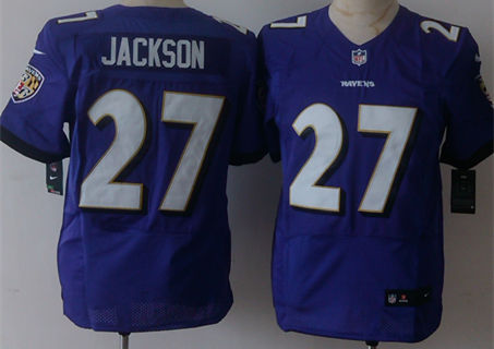 Nike Ravens 27 Asa Jackson Purple Elite Jersey