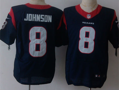 Nike Texans 8 Will Johnson Blue Elite Jersey