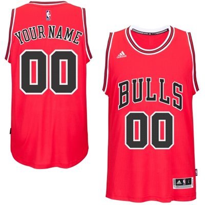 Chicago Bulls Red Men's Customize New Rev 30 Jersey