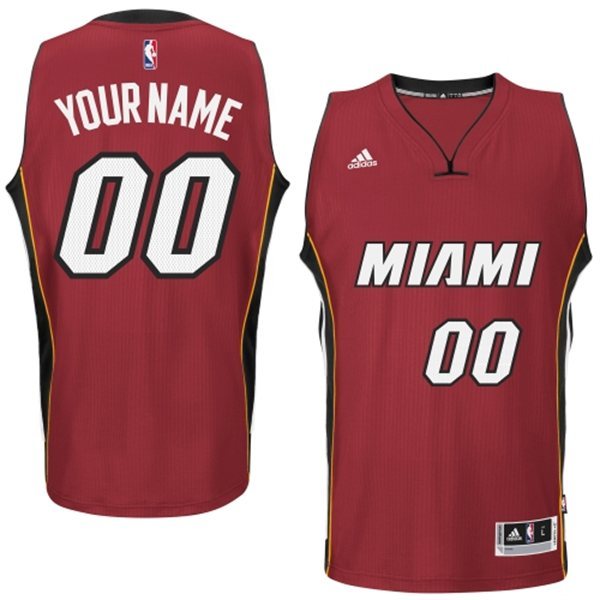 Miami Heat Red Men's Customize New Rev 30 Jersey - Click Image to Close