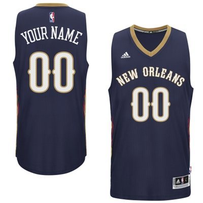 New Orleans Pelicans Blue Men's Customize New Rev 30 Jersey
