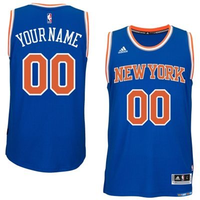 New York Knicks Blue Men's Customize New Rev 30 Jersey