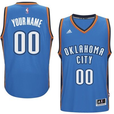 Oklahoma City Thunder Blue Men's Customize New Rev 30 Jersey