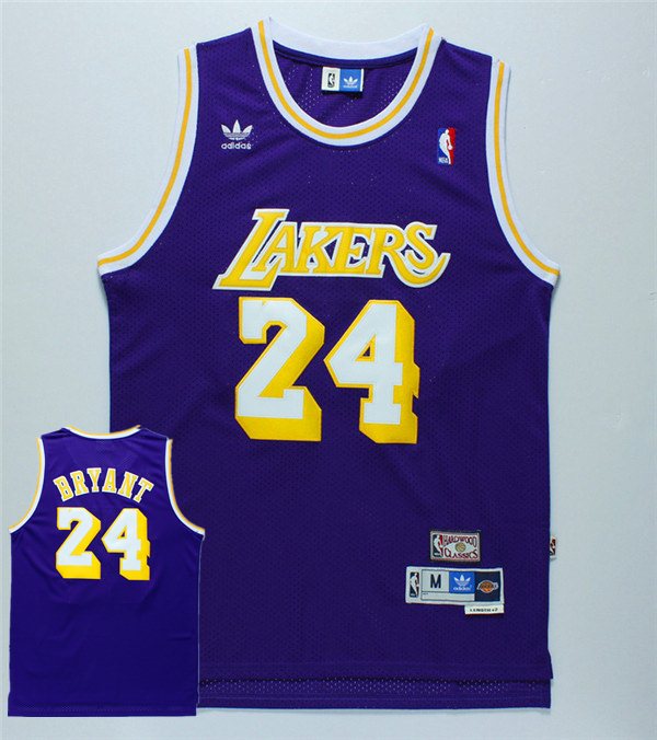 Lakers 24 Bryant Purple Hardwood Classics Jersey