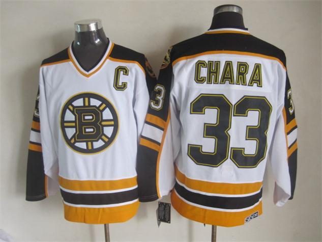 Bruins 33 Chara White Vintage CCM Jersey