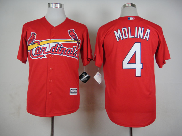 Cardinals 4 Molina Red New Cool Base Jersey