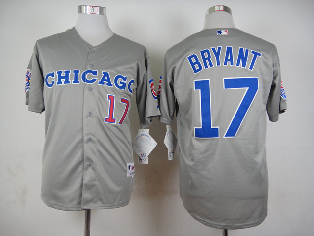 Cubs 17 Bryant Grey Throwback Jersey