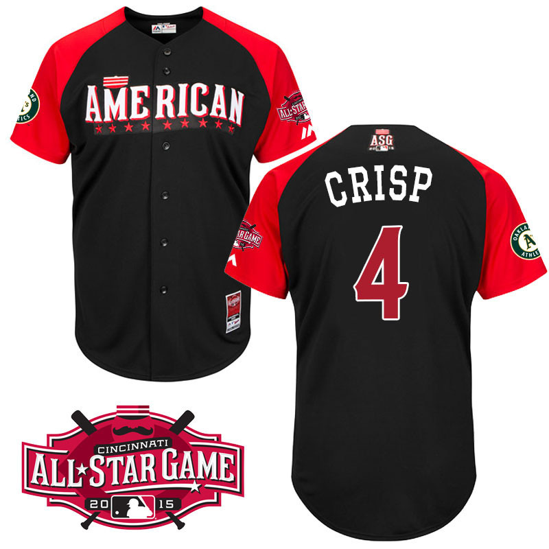 American League Athletics 4 Crisp Black 2015 All Star Jersey
