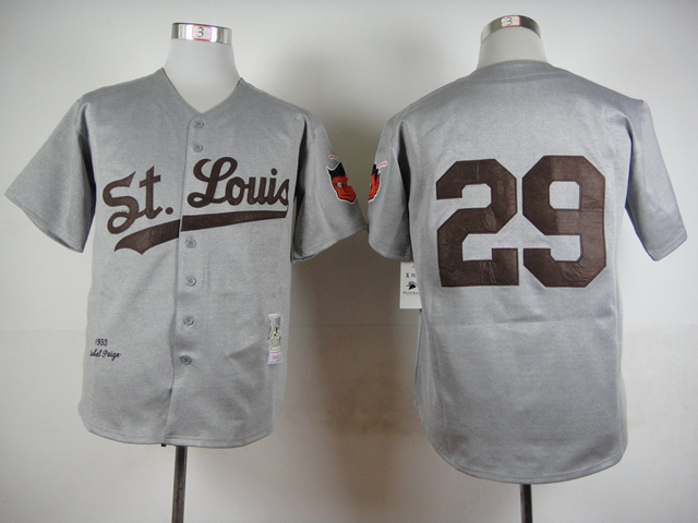 St.Louis Browns 29 Satchel Paige Grey 1953 Throwback Jersey