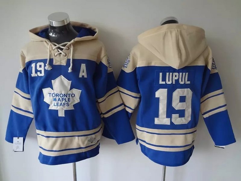Maple Leafs 19 Joffrey Lupul Blue All Stitched Hooded Sweatshirt
