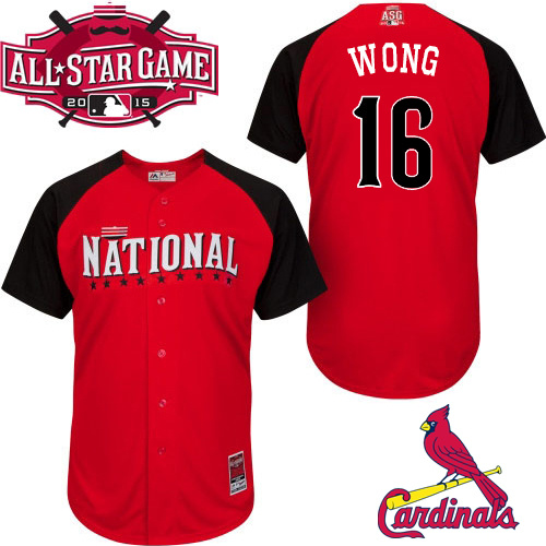 National League Cardinals 16 Wong Red 2015 All Star Jersey