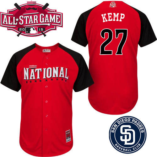 National League Padres 27 Kemp Red 2015 All Star Jersey