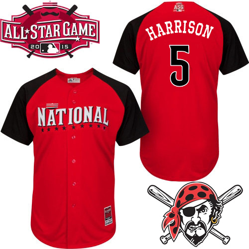 National League Pirates 5 Harrison Red 2015 All Star Jersey