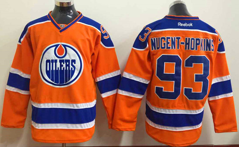 Oilers 93 Nugent-Hopkins Orange Reebok Jersey