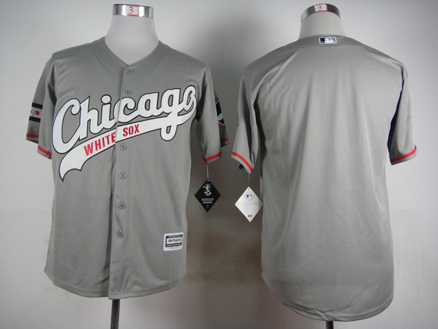 White Sox Blank Grey New Cool Base Jersey