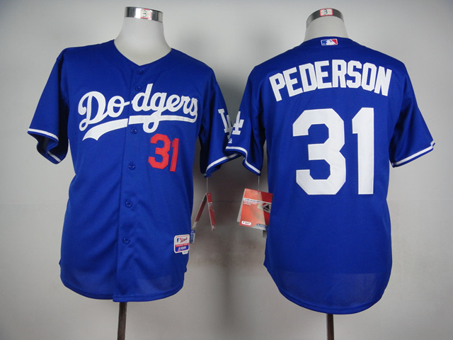Dodgers 31 Pederson Blue Cool Base Jersey