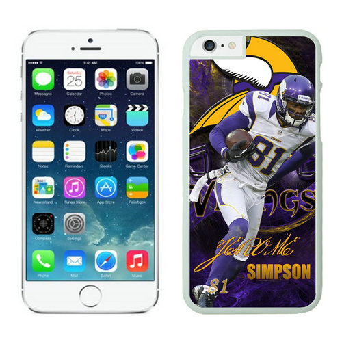 Minnesota Vikings iPhone 6 Plus Cases White22 - Click Image to Close
