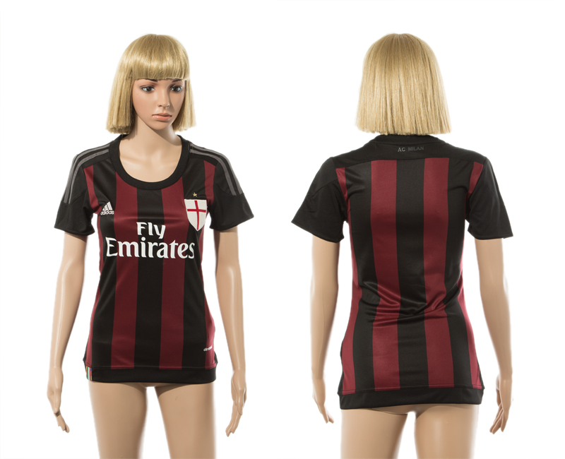 2015-16 AC Milan Home Women Jersey