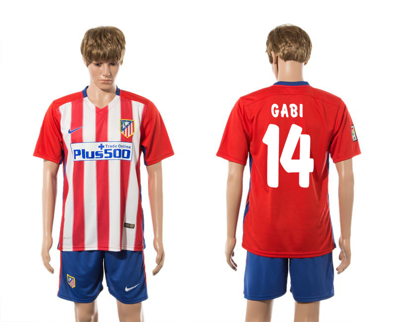 2015-16 Atletico Madrid 2 GABI Home Jersey