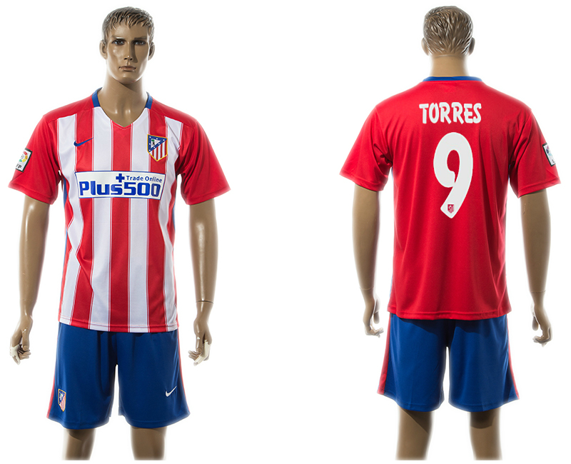 2015-16 Atletico Madrid 9 TORRES Home Jersey