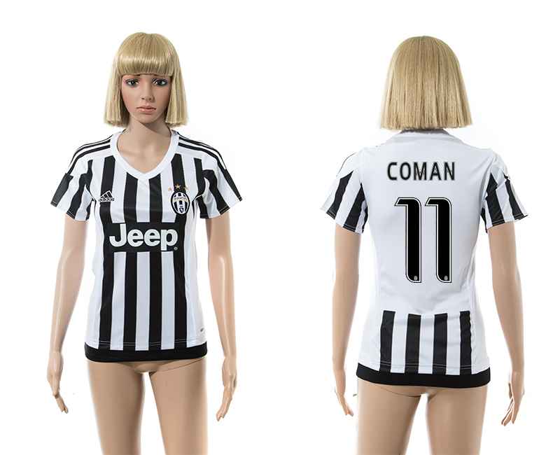 2015-16 Juventus 11 COMAN Home Women Jersey