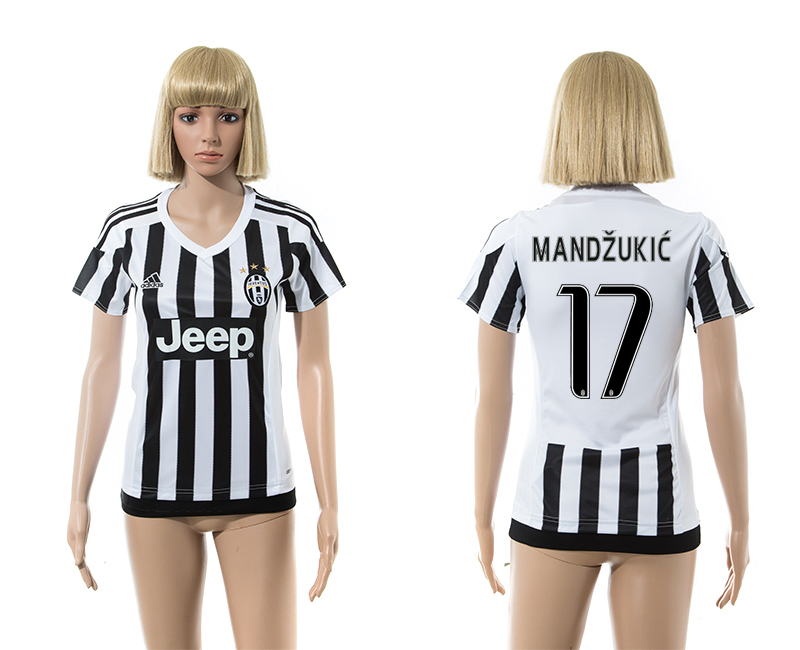 2015-16 Juventus 17 MANDZUKIC Home Women Jersey