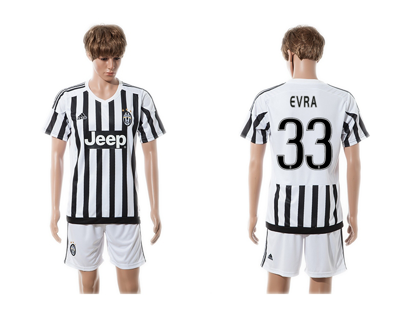 2015-16 Juventus 33 EVRA Home Jersey