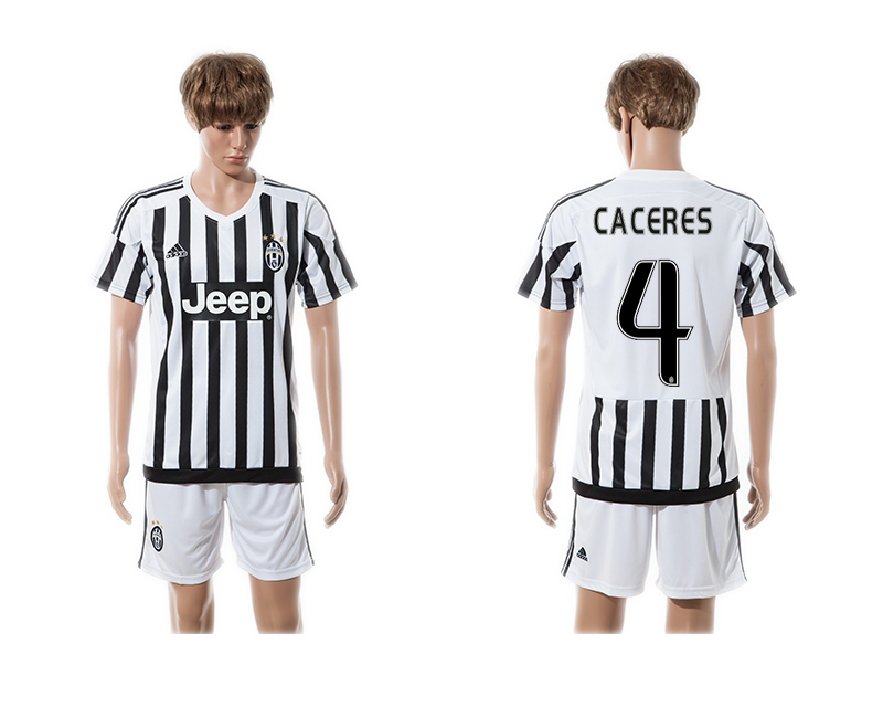 2015-16 Juventus 4 CACERES Home Jersey