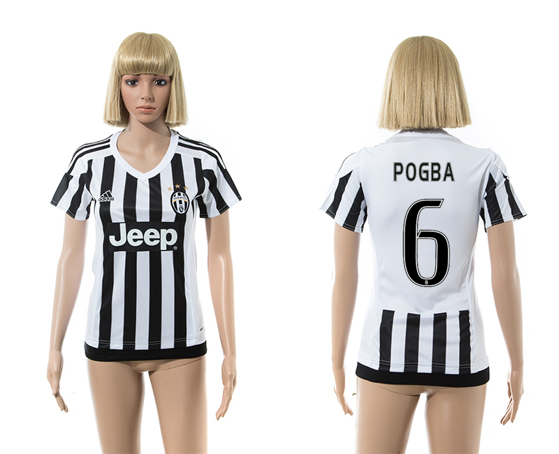 2015-16 Juventus 6 POGBA Home Women Jersey