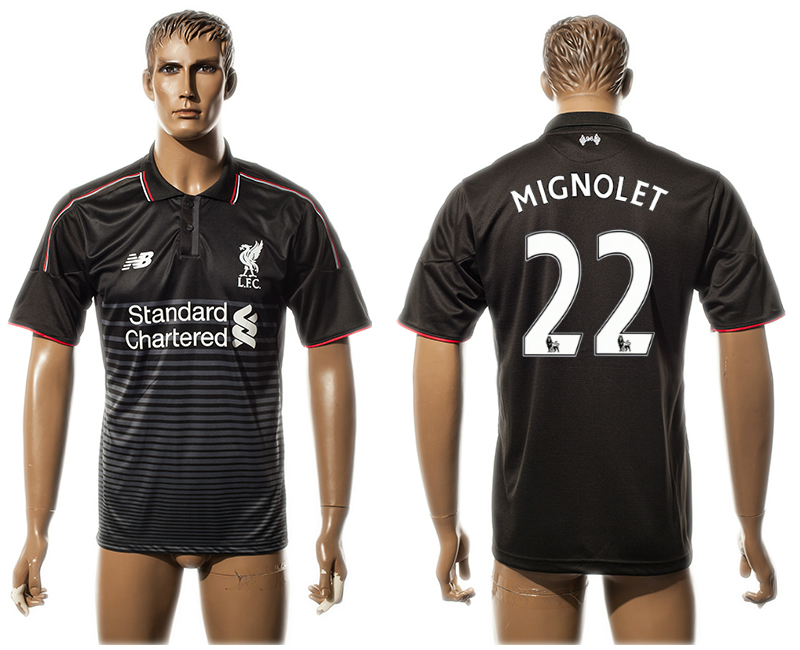 2015-16 Liverpool 22 MIGNOLET Third Away Thailand Jersey