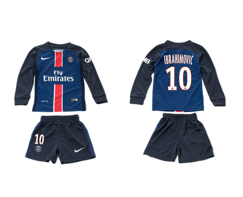 2015-16 Paris Saint-Germain 10 IBRAHIMOVIC Home Youth Jersey