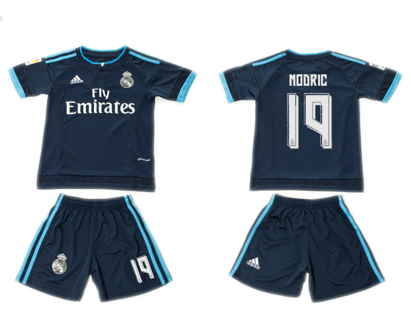 2015-16 Real Madrid 19 MODRIC Champions League Away Youth Jersey