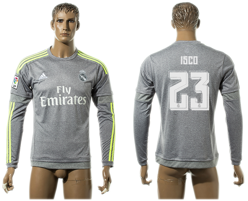 2015-16 Real Madrid 23 ISCO Away Long Sleeve Thailand Jersey