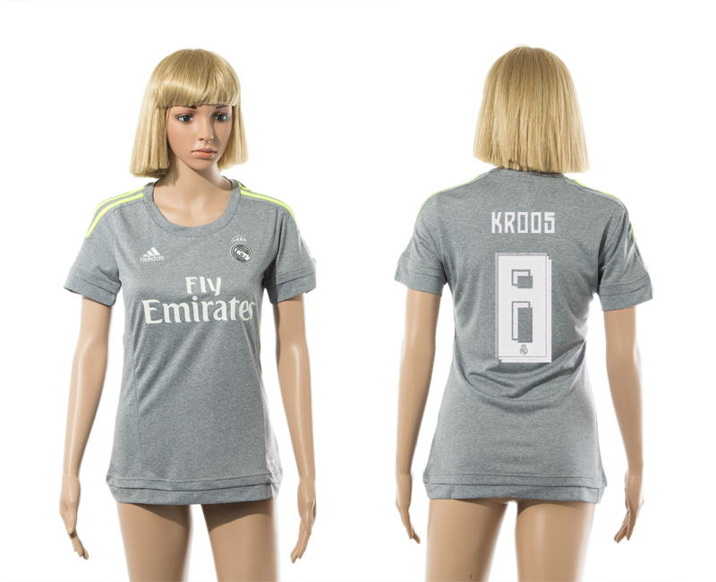2015-16 Real Madrid 8 KROOS Away Women Jersey 2015-16 Real Madrid 8 KROOS Away Women Jersey