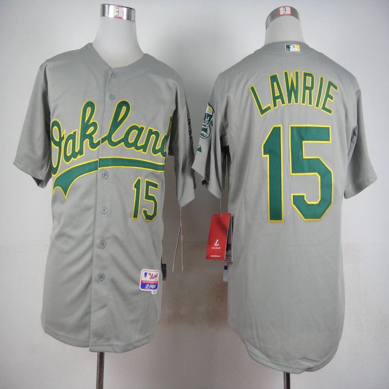 Athletics 15 Lawrie Grey Cool Base Jersey