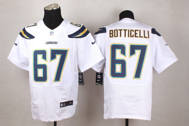 Nike Chargers 67 Cameron Botticelli White Elite Jersey