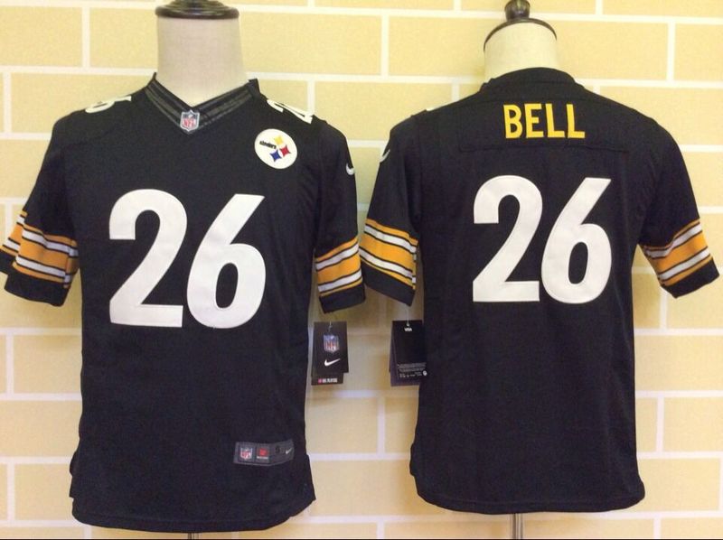 Nike Steelers 26 Bell Black Youth Limited Jersey