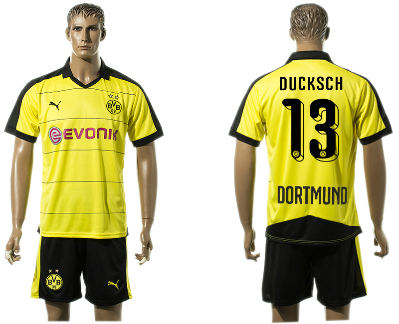 2015-16 Dortmund 13 DUCKSCH Home Jersey