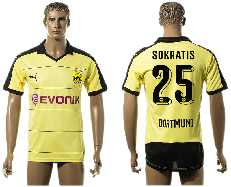 2015-16 Dortmund 25 SOKRATIS Home Thailand Jersey